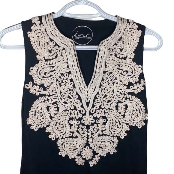 Inc International Concepts petite appliqué lace v neck top size S - Picture 3 of 7
